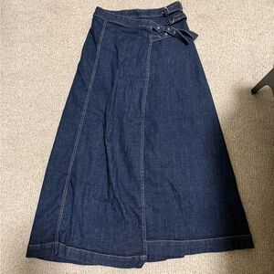 Zara Dark Blue Midi Skirt
